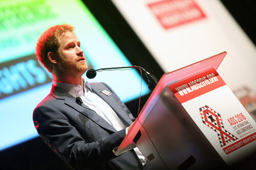 21st International AIDS Conference (AIDS 2016), Durban, South Africa.
Thursday 21 July : Venue -Durban ICC Session Room 1
Ending AIDS with the Voices of Youth
Prince Harry, Sentebale, United Kingdom  
Photo©International AIDS Society/Abhi Indrarajan