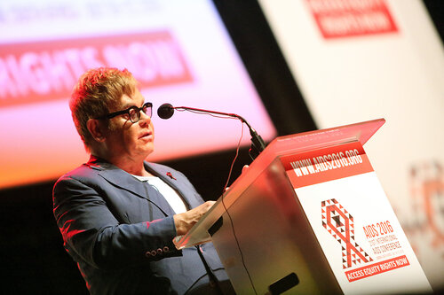 21st International AIDS Conference (AIDS 2016), Durban, South Africa.
Thursday 21 July : Venue -Durban ICC Session Room 1
Ending AIDS with the Voices of Youth
Sir Elton John, Elton John AIDS Foundation, United Kingdom 
Photo©International AIDS Society/Abhi Indrarajan