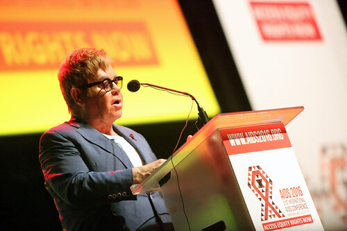 21st International AIDS Conference (AIDS 2016), Durban, South Africa.
Thursday 21 July : Venue -Durban ICC Session Room 1
Ending AIDS with the Voices of Youth
Sir Elton John, Elton John AIDS Foundation, United Kingdom 
Photo©International AIDS Society/Abhi Indrarajan