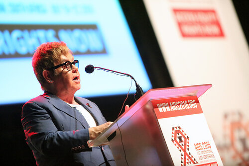 21st International AIDS Conference (AIDS 2016), Durban, South Africa.
Thursday 21 July : Venue -Durban ICC Session Room 1
Ending AIDS with the Voices of Youth
Sir Elton John, Elton John AIDS Foundation, United Kingdom 
Photo©International AIDS Society/Abhi Indrarajan