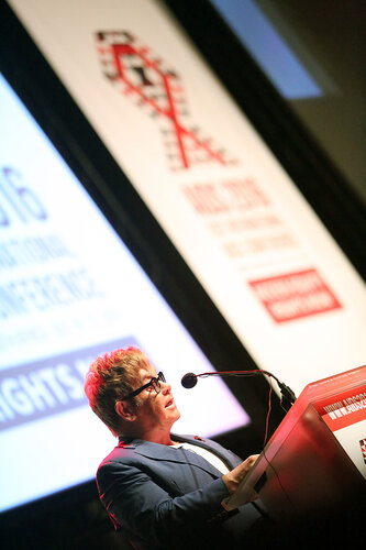 21st International AIDS Conference (AIDS 2016), Durban, South Africa.
Thursday 21 July : Venue -Durban ICC Session Room 1
Ending AIDS with the Voices of Youth
Sir Elton John, Elton John AIDS Foundation, United Kingdom 
Photo©International AIDS Society/Abhi Indrarajan