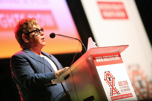 21st International AIDS Conference (AIDS 2016), Durban, South Africa.
Thursday 21 July : Venue -Durban ICC Session Room 1
Ending AIDS with the Voices of Youth
Sir Elton John, Elton John AIDS Foundation, United Kingdom 
Photo©International AIDS Society/Abhi Indrarajan