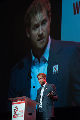 21st International AIDS Conference (AIDS 2016), Durban, South Africa. Photo shows: Ending AIDS with the Voices of Youth. Special Session. Speaker: HRH Prince Harry. Photo©International AIDS Society/Marcus Rose