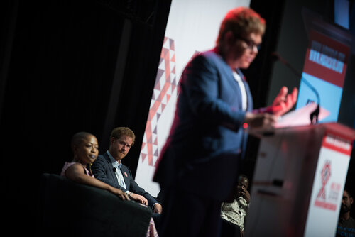 21st International AIDS Conference (AIDS 2016), Durban, South Africa. Photo shows: Ending AIDS with the Voices of Youth. Special Session. Speaker: Elton John. Photo©International AIDS Society/Marcus Rose
