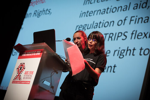 21st International AIDS Conference (AIDS 2016), Durban, South Africa. Photo shows: Plenary Session. What are the key barriers? HIV in Global Health and the Sustainable Development Goals. Alessandra Nilo. Photo©International AIDS Society/Marcus Rose