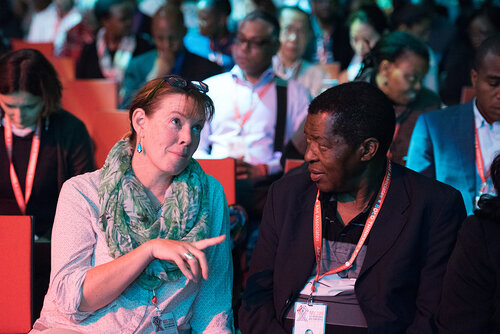 21st International AIDS Conference (AIDS 2016), Durban, South Africa. Photo shows: Plenary Session. What are the key barriers?Photo©International AIDS Society/Marcus Rose