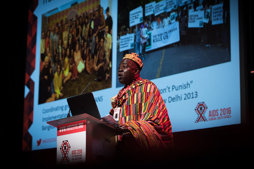 21st International AIDS Conference (AIDS 2016), Durban, South Africa. Photo shows: Plenary Session. What are the key barriers?Expanding Access for All at Risk and in Need,
Cyriaque Yapo Ako. Photo©International AIDS Society/Marcus Rose