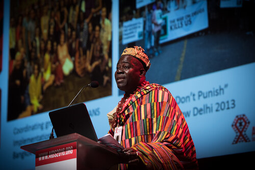 21st International AIDS Conference (AIDS 2016), Durban, South Africa. Photo shows: Plenary Session. What are the key barriers?Expanding Access for All at Risk and in Need,
Cyriaque Yapo Ako. Photo©International AIDS Society/Marcus Rose