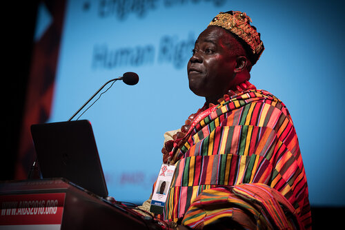 21st International AIDS Conference (AIDS 2016), Durban, South Africa. Photo shows: Plenary Session. What are the key barriers?Expanding Access for All at Risk and in Need,
Cyriaque Yapo Ako. Photo©International AIDS Society/Marcus Rose
