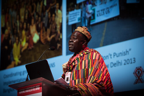 21st International AIDS Conference (AIDS 2016), Durban, South Africa. Photo shows: Plenary Session. What are the key barriers?Expanding Access for All at Risk and in Need,
Cyriaque Yapo Ako. Photo©International AIDS Society/Marcus Rose