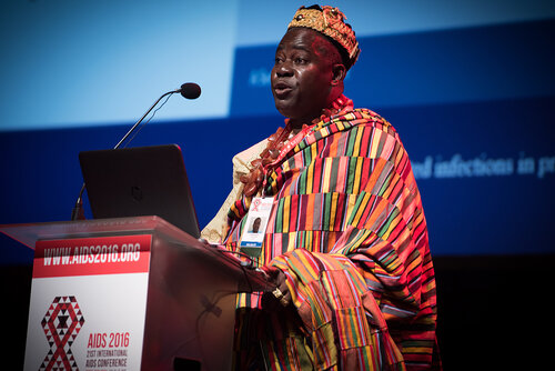 21st International AIDS Conference (AIDS 2016), Durban, South Africa. Photo shows: Plenary Session. What are the key barriers?Expanding Access for All at Risk and in Need,
Cyriaque Yapo Ako. Photo©International AIDS Society/Marcus Rose