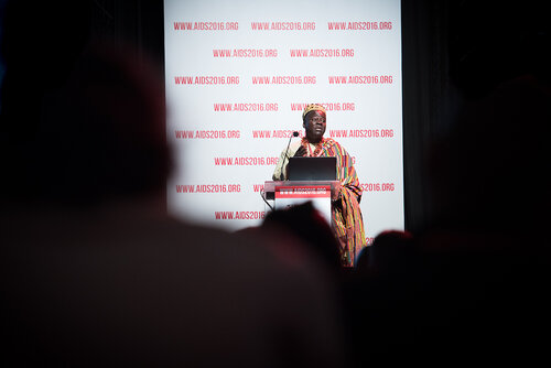 21st International AIDS Conference (AIDS 2016), Durban, South Africa. Photo shows: Plenary Session. What are the key barriers?Expanding Access for All at Risk and in Need,
Cyriaque Yapo Ako. Photo©International AIDS Society/Marcus Rose