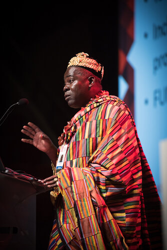 21st International AIDS Conference (AIDS 2016), Durban, South Africa. Photo shows: Plenary Session. What are the key barriers?Expanding Access for All at Risk and in Need,
Cyriaque Yapo Ako. Photo©International AIDS Society/Marcus Rose