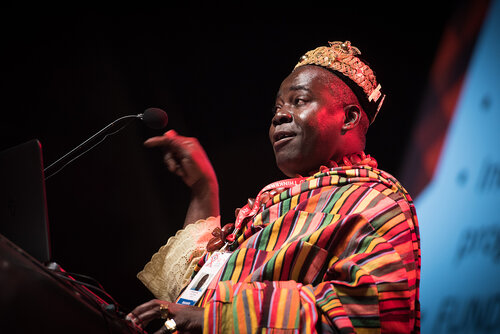 21st International AIDS Conference (AIDS 2016), Durban, South Africa. Photo shows: Plenary Session. What are the key barriers?Expanding Access for All at Risk and in Need,
Cyriaque Yapo Ako. Photo©International AIDS Society/Marcus Rose