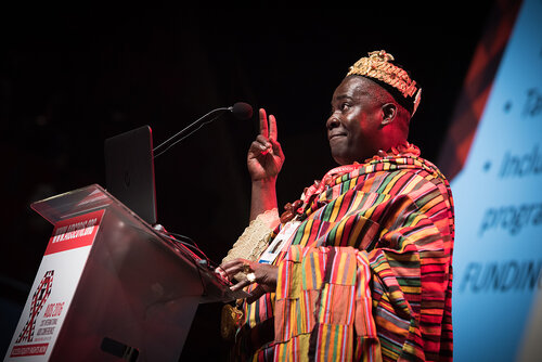21st International AIDS Conference (AIDS 2016), Durban, South Africa. Photo shows: Plenary Session. What are the key barriers?Expanding Access for All at Risk and in Need,
Cyriaque Yapo Ako. Photo©International AIDS Society/Marcus Rose