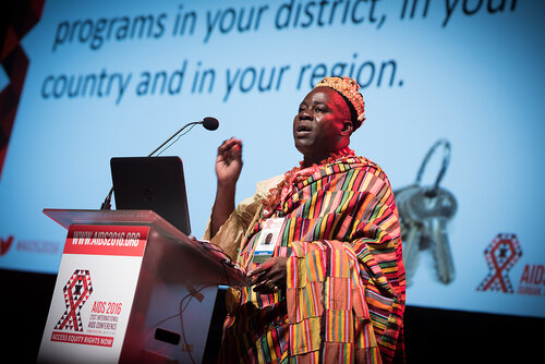 21st International AIDS Conference (AIDS 2016), Durban, South Africa. Photo shows: Plenary Session. What are the key barriers?Expanding Access for All at Risk and in Need,
Cyriaque Yapo Ako. Photo©International AIDS Society/Marcus Rose