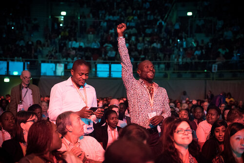 21st International AIDS Conference (AIDS 2016), Durban, South Africa. Photo shows: Plenary Session. What are the key barriers?Photo©International AIDS Society/Marcus Rose