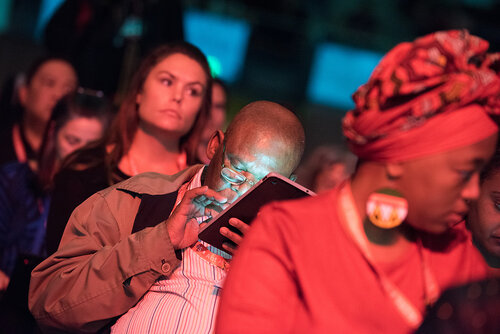 21st International AIDS Conference (AIDS 2016), Durban, South Africa. Photo shows: Plenary Session. What are the key barriers?Photo©International AIDS Society/Marcus Rose