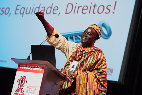 21st International AIDS Conference (AIDS 2016), Durban, South Africa. Photo shows: Plenary Session. What are the key barriers?Expanding Access for All at Risk and in Need,
Cyriaque Yapo Ako. Photo©International AIDS Society/Marcus Rose