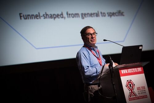 21st International AIDS Conference (AIDS 2016), Durban, South Africa. Photo shows: How to Write and Submit a Research Manuscript: "Publish or Perish". Mark Wainberg. Photo©International AIDS Society/Marcus Rose
