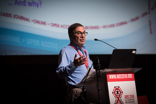 21st International AIDS Conference (AIDS 2016), Durban, South Africa. Photo shows: How to Write and Submit a Research Manuscript: "Publish or Perish". Mark Wainberg. Photo©International AIDS Society/Marcus Rose