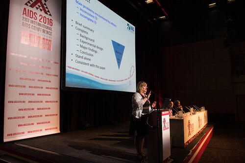 21st International AIDS Conference (AIDS 2016), Durban, South Africa. Photo shows: How to Write and Submit a Research Manuscript: "Publish or Perish". Marlène Bras. Photo©International AIDS Society/Marcus Rose