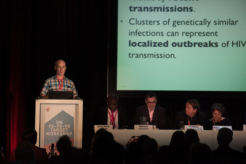 21st International AIDS Conference (AIDS 2016), Durban, South Africa. Photo shows: UN 90-90-90 Target Workshop. Speaker: Jeffrey Joy. Photo©International AIDS Society/Marcus Rose