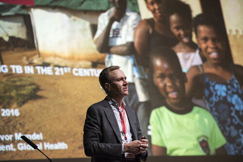 21st International AIDS Conference (AIDS 2016), Durban, South Africa.
Photo shows Trevor Mundel, President of Global Health, Bill and Melinda Gates Foundation, speaking at the TB2016 closing session.
Photo©International AIDS Society/Steve Forrest/Workers' Photos