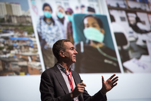 21st International AIDS Conference (AIDS 2016), Durban, South Africa.
Photo shows Trevor Mundel, President of Global Health, Bill and Melinda Gates Foundation, speaking at the TB2016 closing session.
Photo©International AIDS Society/Steve Forrest/Workers' Photos
