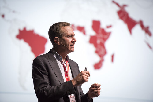 21st International AIDS Conference (AIDS 2016), Durban, South Africa.
Photo shows Trevor Mundel, President of Global Health, Bill and Melinda Gates Foundation, speaking at the TB2016 closing session.
Photo©International AIDS Society/Steve Forrest/Workers' Photos