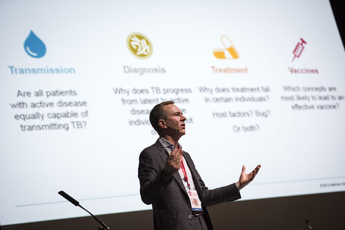21st International AIDS Conference (AIDS 2016), Durban, South Africa.
Photo shows Trevor Mundel, President of Global Health, Bill and Melinda Gates Foundation, speaking at the TB2016 closing session.
Photo©International AIDS Society/Steve Forrest/Workers' Photos