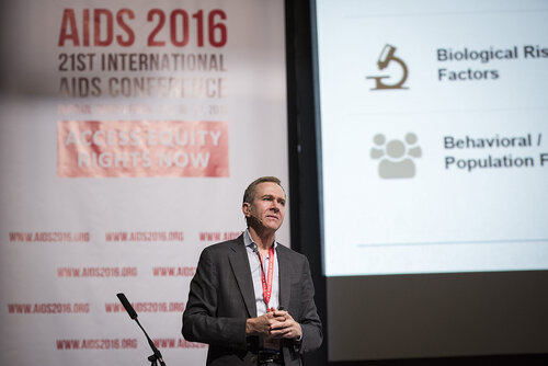 21st International AIDS Conference (AIDS 2016), Durban, South Africa.
Photo shows Trevor Mundel, President of Global Health, Bill and Melinda Gates Foundation, speaking at the TB2016 closing session.
Photo©International AIDS Society/Steve Forrest/Workers' Photos