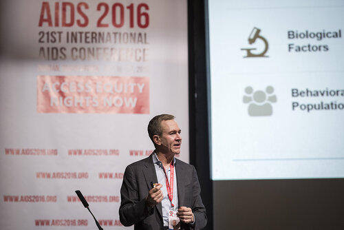21st International AIDS Conference (AIDS 2016), Durban, South Africa.
Photo shows Trevor Mundel, President of Global Health, Bill and Melinda Gates Foundation, speaking at the TB2016 closing session.
Photo©International AIDS Society/Steve Forrest/Workers' Photos