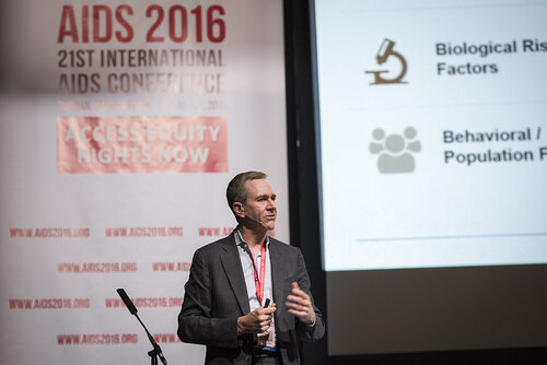21st International AIDS Conference (AIDS 2016), Durban, South Africa.
Photo shows Trevor Mundel, President of Global Health, Bill and Melinda Gates Foundation, speaking at the TB2016 closing session.
Photo©International AIDS Society/Steve Forrest/Workers' Photos
