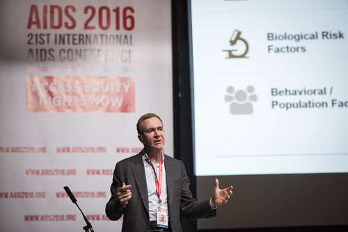 21st International AIDS Conference (AIDS 2016), Durban, South Africa.
Photo shows Trevor Mundel, President of Global Health, Bill and Melinda Gates Foundation, speaking at the TB2016 closing session.
Photo©International AIDS Society/Steve Forrest/Workers' Photos