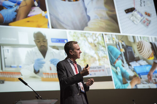 21st International AIDS Conference (AIDS 2016), Durban, South Africa.
Photo shows Trevor Mundel, President of Global Health, Bill and Melinda Gates Foundation, speaking at the TB2016 closing session.
Photo©International AIDS Society/Steve Forrest/Workers' Photos