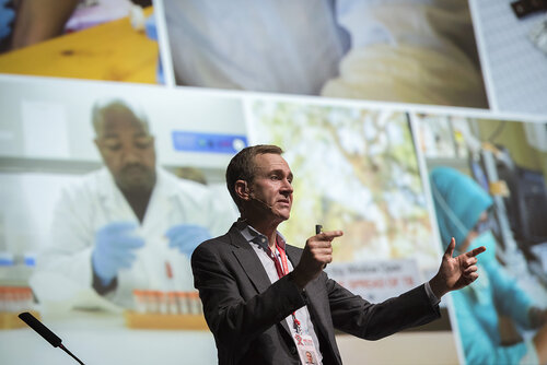 21st International AIDS Conference (AIDS 2016), Durban, South Africa.
Photo shows Trevor Mundel, President of Global Health, Bill and Melinda Gates Foundation, speaking at the TB2016 closing session.
Photo©International AIDS Society/Steve Forrest/Workers' Photos