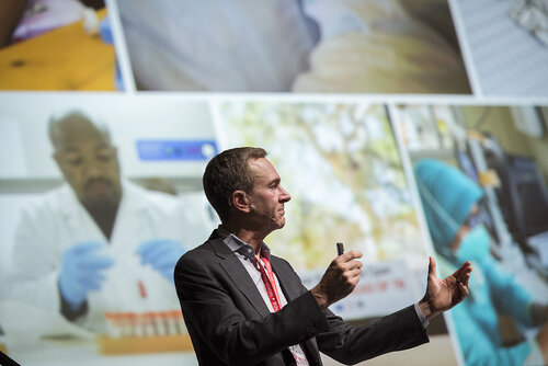 21st International AIDS Conference (AIDS 2016), Durban, South Africa.
Photo shows Trevor Mundel, President of Global Health, Bill and Melinda Gates Foundation, speaking at the TB2016 closing session.
Photo©International AIDS Society/Steve Forrest/Workers' Photos