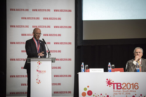 21st International AIDS Conference (AIDS 2016), Durban, South Africa.
Photo shows Owen Ryan, Executive Director of the IAS, speaking at the TB2016 session.
Photo©International AIDS Society/Steve Forrest/Workers' Photos