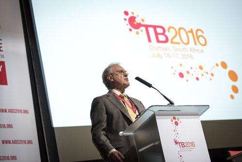21st International AIDS Conference (AIDS 2016), Durban, South Africa.
Photo shows Stephen Lewis, AIDS-Free World, speaking at the TB2016 session.
Photo©International AIDS Society/Steve Forrest/Workers' Photos
