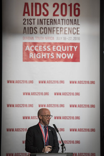 21st International AIDS Conference (AIDS 2016), Durban, South Africa.
Photo shows Owen Ryan, Executive Director of the IAS, speaking at the TB2016 session.
Photo©International AIDS Society/Steve Forrest/Workers' Photos