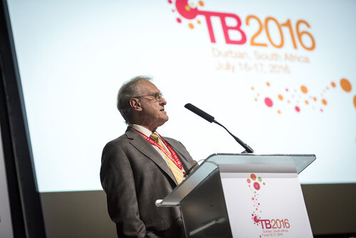 21st International AIDS Conference (AIDS 2016), Durban, South Africa.
Photo shows Stephen Lewis, AIDS-Free World, speaking at the TB2016 session.
Photo©International AIDS Society/Steve Forrest/Workers' Photos