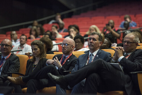 21st International AIDS Conference (AIDS 2016), Durban, South Africa.
Photo shows Stephen Lewis, AIDS-Free World, speaking at the TB2016 session.
Photo©International AIDS Society/Steve Forrest/Workers' Photos