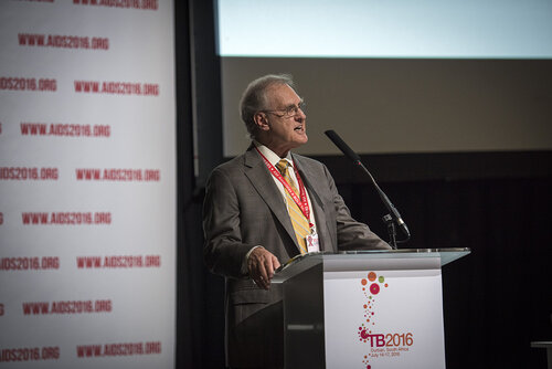 21st International AIDS Conference (AIDS 2016), Durban, South Africa.
Photo shows Stephen Lewis, AIDS-Free World, speaking at the TB2016 session.
Photo©International AIDS Society/Steve Forrest/Workers' Photos