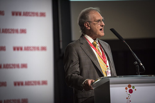 21st International AIDS Conference (AIDS 2016), Durban, South Africa.
Photo shows Stephen Lewis, AIDS-Free World, speaking at the TB2016 session.
Photo©International AIDS Society/Steve Forrest/Workers' Photos