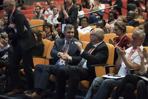 21st International AIDS Conference (AIDS 2016), Durban, South Africa.
Photo shows Stephen Lewis, AIDS-Free World, speaking at the TB2016 session.
Photo©International AIDS Society/Steve Forrest/Workers' Photos
