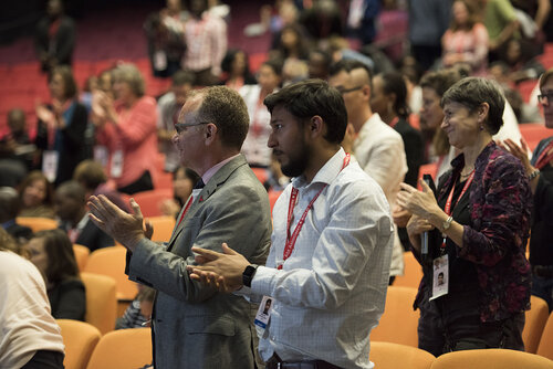 21st International AIDS Conference (AIDS 2016), Durban, South Africa.
Photo shows Stephen Lewis, AIDS-Free World, speaking at the TB2016 session.
Photo©International AIDS Society/Steve Forrest/Workers' Photos