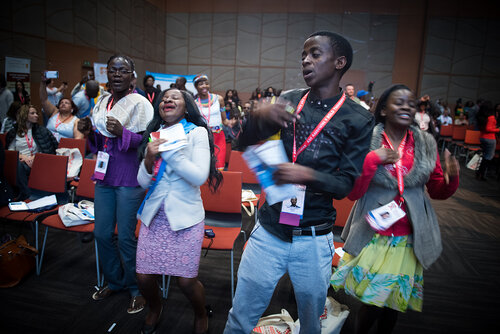 21st International AIDS Conference (AIDS 2016), Durban, South Africa. Photo shows: In Our Voice: Positive Stories! Positive Teens! Positive Lives! Photo©International AIDS Society/Marcus Rose