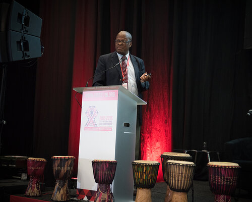 21st International AIDS Conference (AIDS 2016), Durban, South Africa. Photo shows: In Our Voice: Positive Stories! Positive Teens! Positive Lives! Speaker: Mogomotsi Matshaba. Photo©International AIDS Society/Marcus Rose