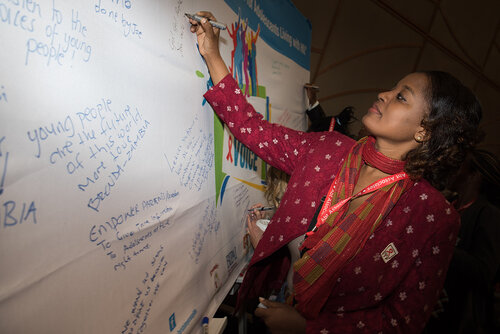 21st International AIDS Conference (AIDS 2016), Durban, South Africa. Photo shows: In Our Voice: Positive Stories! Positive Teens! Positive Lives! Photo©International AIDS Society/Marcus Rose